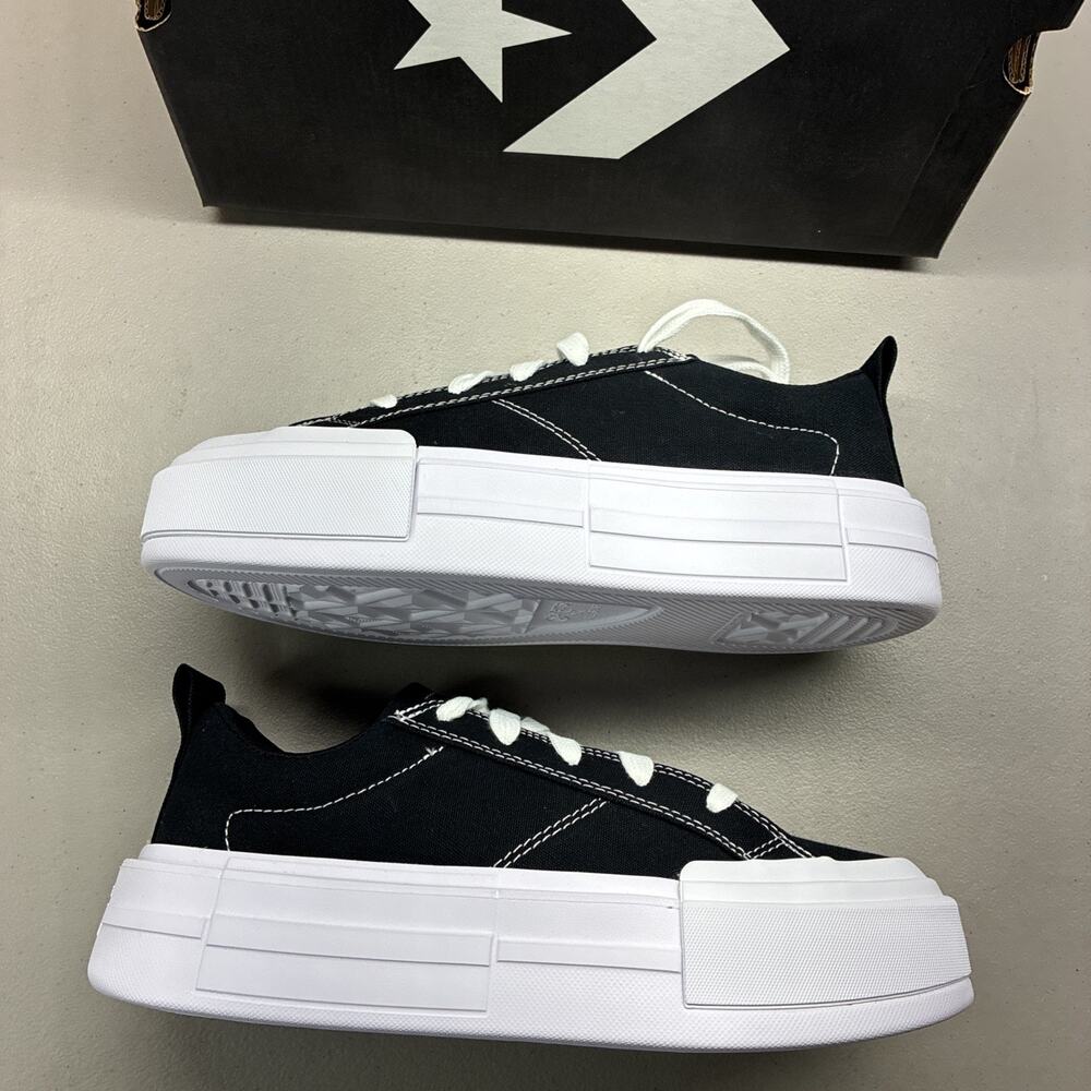Converse Black and White Platform Low-Top Sneakers